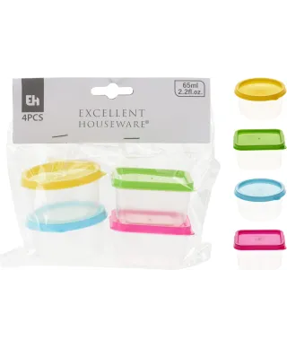 KOMPLET 4 SZTUK PUDEŁEK PLASTIKOWYCH