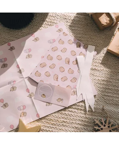 Pusheen Pink - papier do pakowania