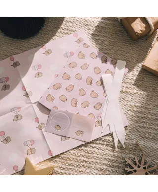 Pusheen Pink - papier do pakowania