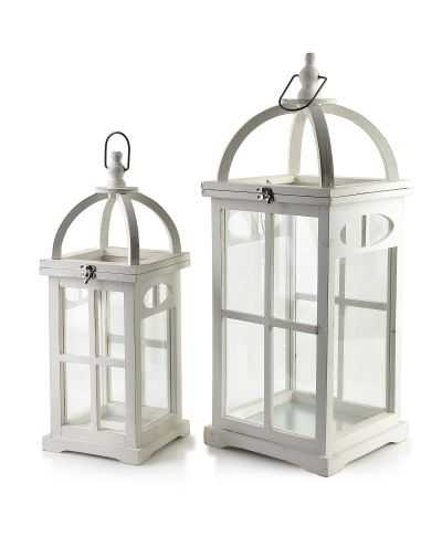LOKKE Komplet 2 latarni 25x25x64/18x18x48cm