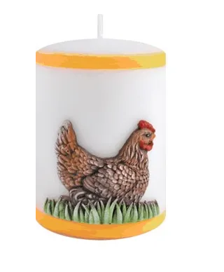 Świeca KURKA Walec mały 7xh10cmparafinowa żółta