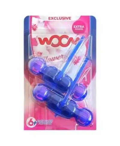 WOOM Zawieszka barwiąca do WC 2x50g flowers