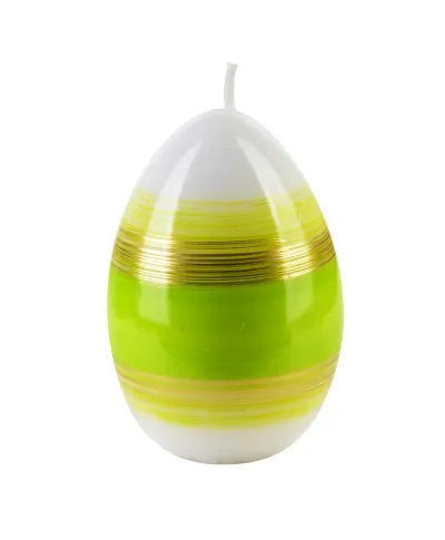 Świeca RAINBOW Jajko B 8xh11cm parafinowa zielona