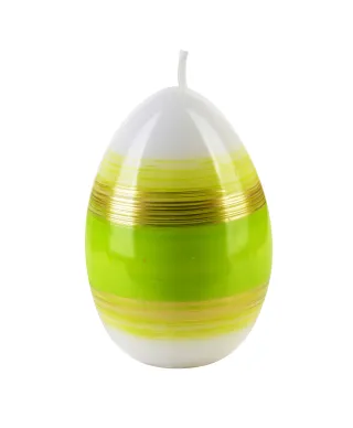 Świeca RAINBOW Jajko B 8xh11cm parafinowa zielona