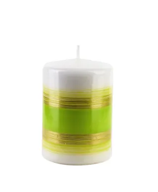 Świeca RAINBOW Walec mały 7xh10cm zielona