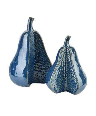 SAGGIO PEAR Figura 13,5x12x21cm granatowa