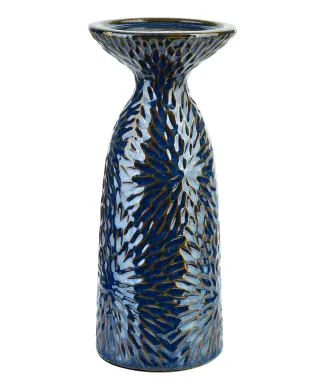 YARINE BLUE Świecznik 11x10x25cm