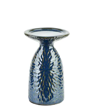 YARINE BLUE Świecznik 10,5x8,5x16,5cm