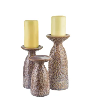 YARINE BEIGE Świecznik 11x10x20cm