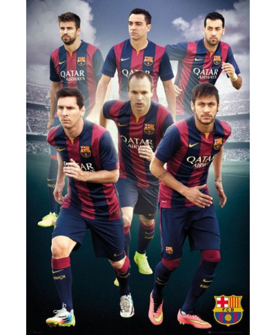 FC Barcelona Zawodnicy 14/15 - plakat