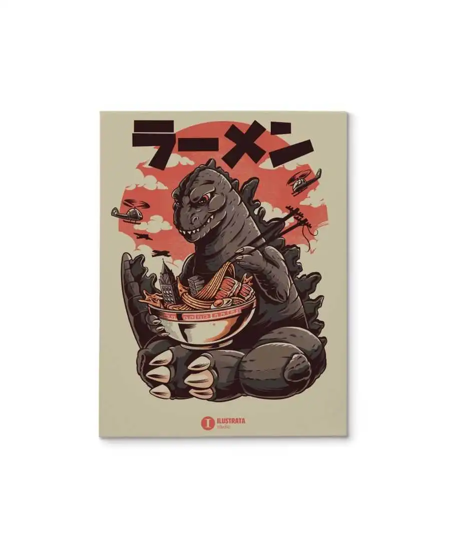 Ilustrata Godzilla - obraz na płótnie