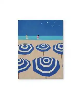 Parasole na plaży - obraz na płótnie
