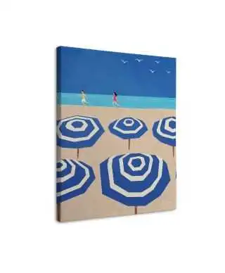 Parasole na plaży - obraz na płótnie