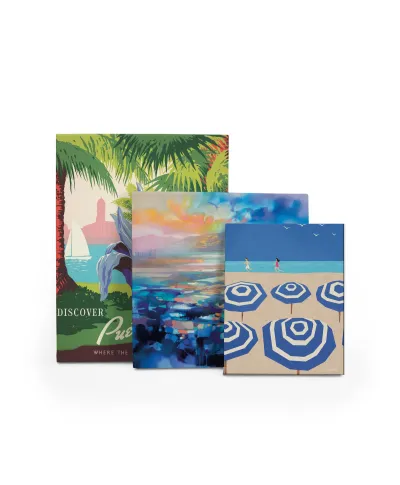 Parasole na plaży - obraz na płótnie