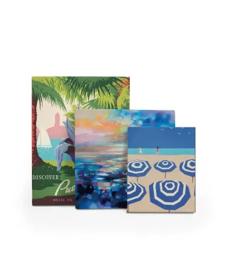 Parasole na plaży - obraz na płótnie