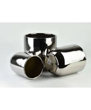 NEVA SILVER KOMPLET 3 DONICZEK28,5xh29cm/23,5xh27cm/19xh24,5cm