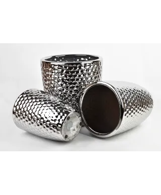 NEVA SILVER KOMPLET 3 DONICZEK39xh42cm/32xh38,5cm/25,5xh35cm