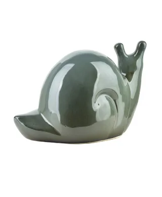 MAVE BLUE Figura ślimak ceramiczny 25x14,5x15cm