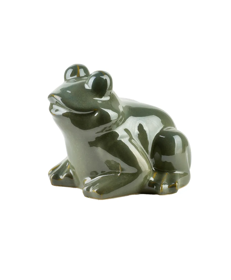 MAVE GREEN Figura żaba ceramiczna 16x15,5x13cm