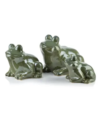 MAVE GREEN Figura żaba ceramiczna 16x15,5x13cm