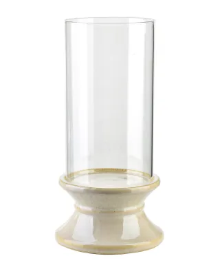 EVAM BEIGE Świecznik XL 17,5x17,5x35cm