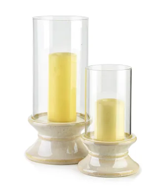 EVAM BEIGE Świecznik XL 17,5x17,5x35cm