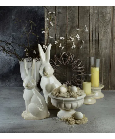 EVAM BEIGE Świecznik XL 17,5x17,5x35cm