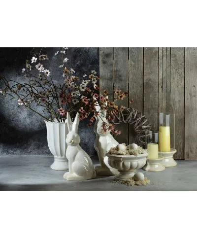 EVAM BEIGE Świecznik L 14,5x14,5x24cm