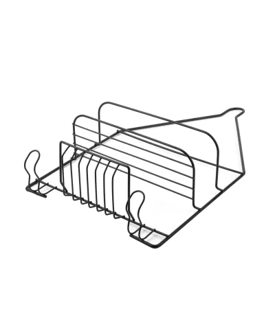 CARL BLACK Półka łazienkowa 2 półki 2 wieszaki 25x10x45cm