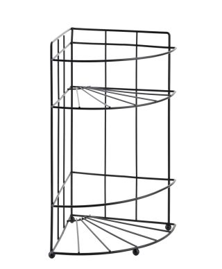 CARL BLACK Półka łazienkowa 2 półki 18,5x14x26cm narożna