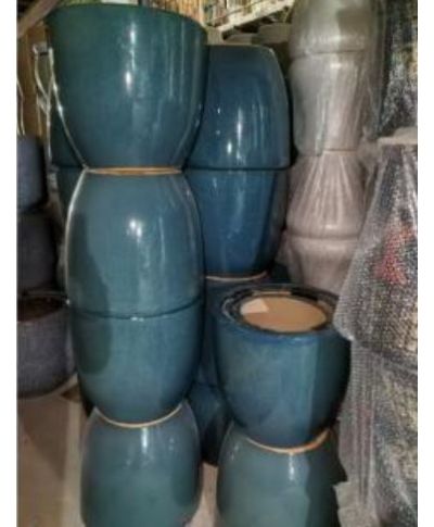 NEVA BLUE Komplet 3 osłonek ceramicznycXl: 50x50x45/ L:42x42x42/ M:35x35x38cm
