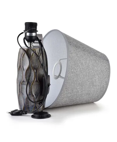 LETI GREY Lampa stołowa 9x9x39cm