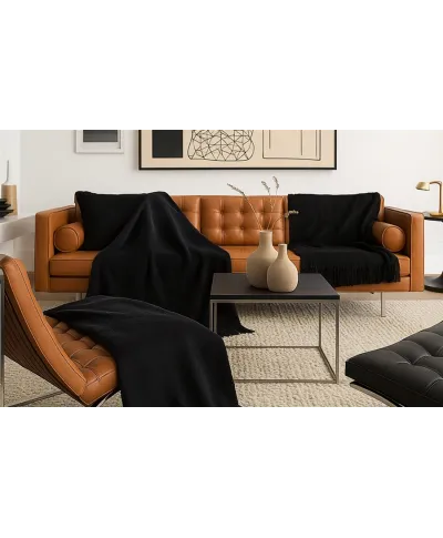 Koc - Kolor czarny - 150x200 cm