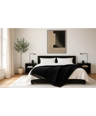 Koc - Kolor czarny - 150x200 cm