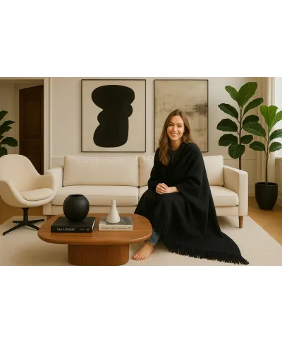 Koc - Kolor czarny - 150x200 cm