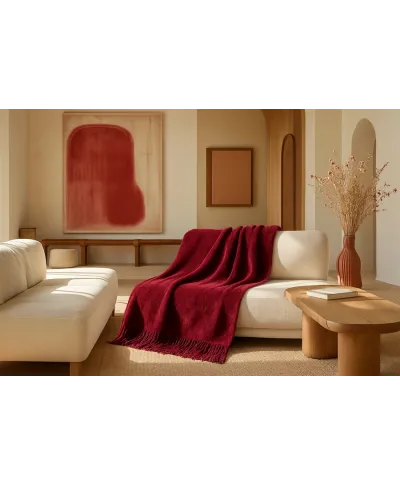 Koc - Bordowy - 150x200 cm