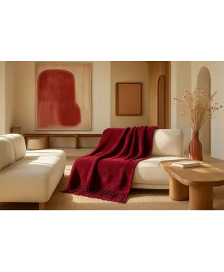 Koc - Bordowy - 150x200 cm