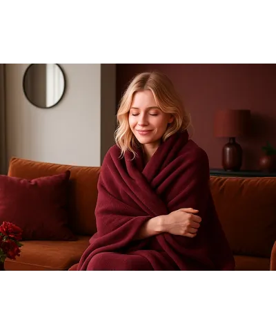 Koc - Bordowy - 150x200 cm