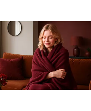 Koc - Bordowy - 150x200 cm