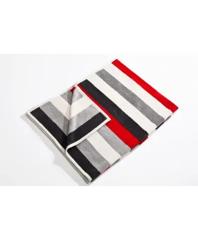 Koc - Stripes red - 150x200cm