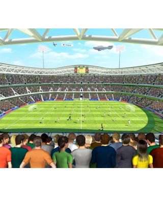 Fototapeta dla dzieci - Stadion Piłkarski - 3D - Walltastic - 243,8x304,8 cm