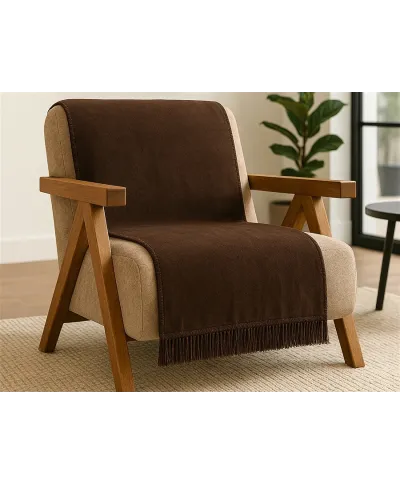 Narzuta na fotel - 50x200 cm - Czekolada