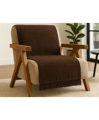 Narzuta na fotel - 50x200 cm - Czekolada