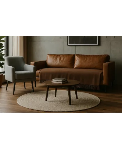 Narzuta na fotel - 50x200 cm - Czekolada