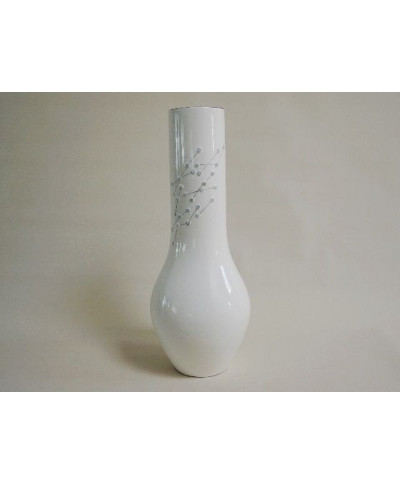 Wazon ceramiczny - Biały - 23x58cm