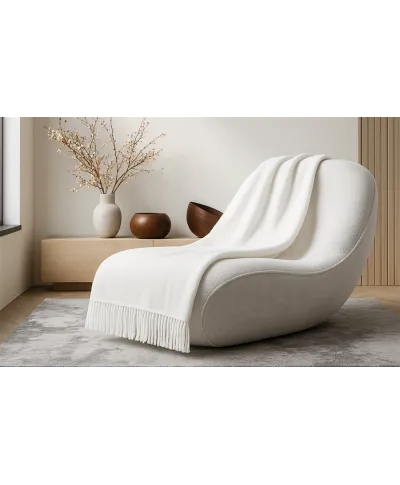 Koc Mocadesign 150x200 kolor biały