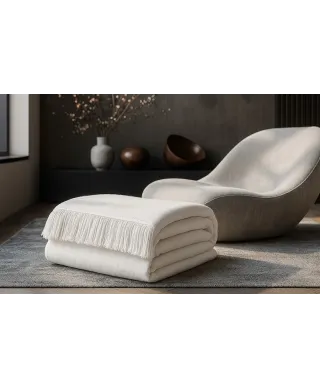 Koc Mocadesign 150x200 kolor biały