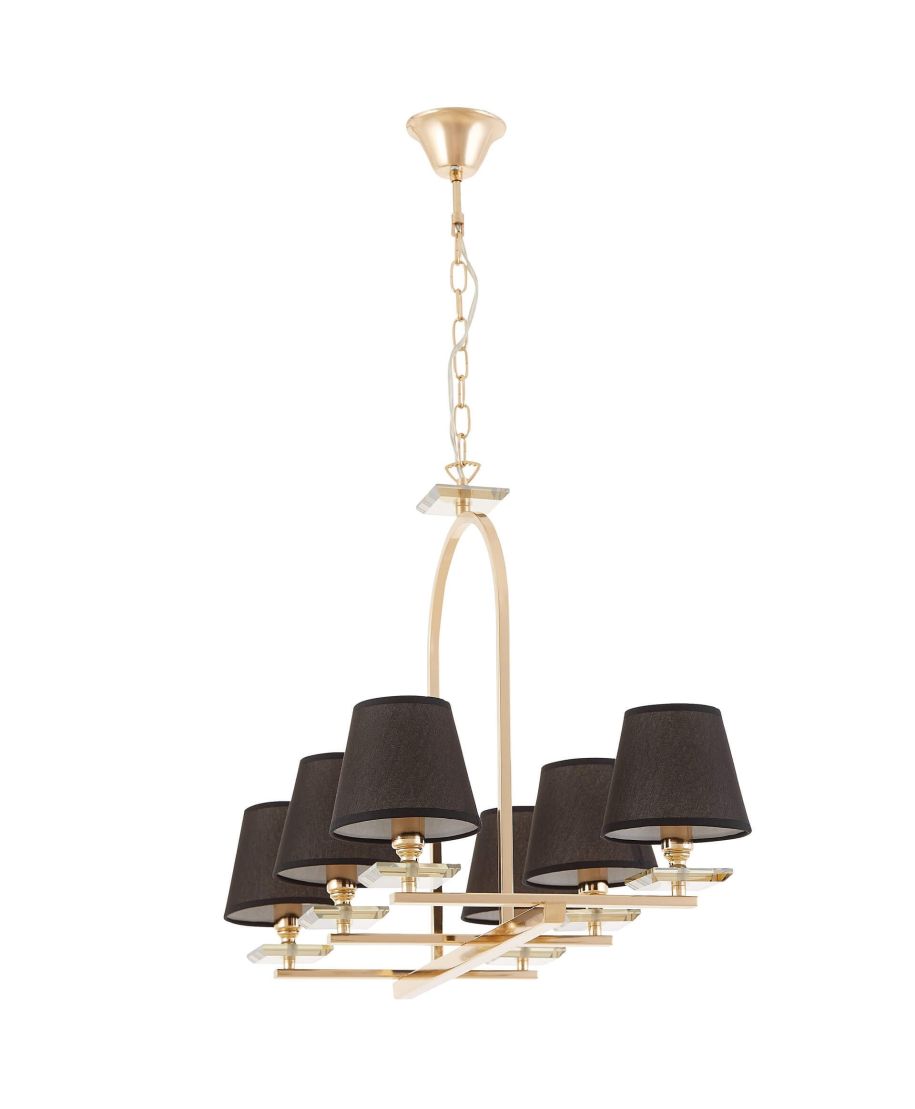 LAMPA WISZĄCA CZARNO-ZŁOTA LIMERA W6
