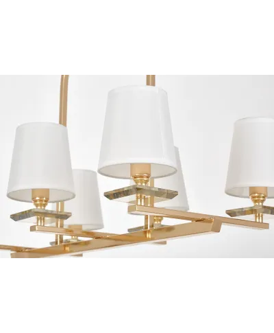 LAMPA WISZĄCA BIAŁO-ZŁOTA LIMERA W6