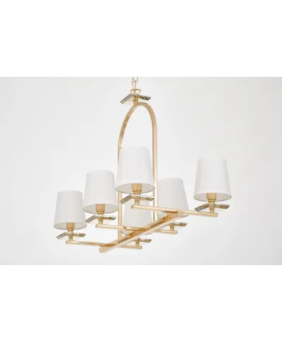 LAMPA WISZĄCA BIAŁO-ZŁOTA LIMERA W6